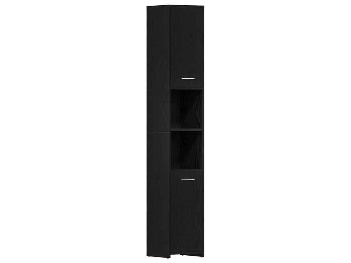 Bathroom Cabinet, Bathroom Cabinets Vidaxl Preto Madeira Processada (n/a)