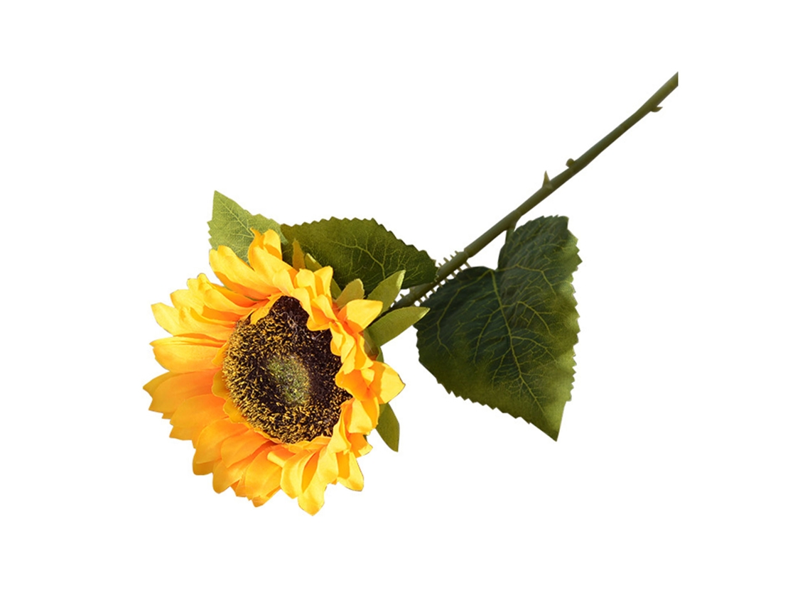 Flor Artificial Girassol Amarela Estilo Pastoral Para Decoração