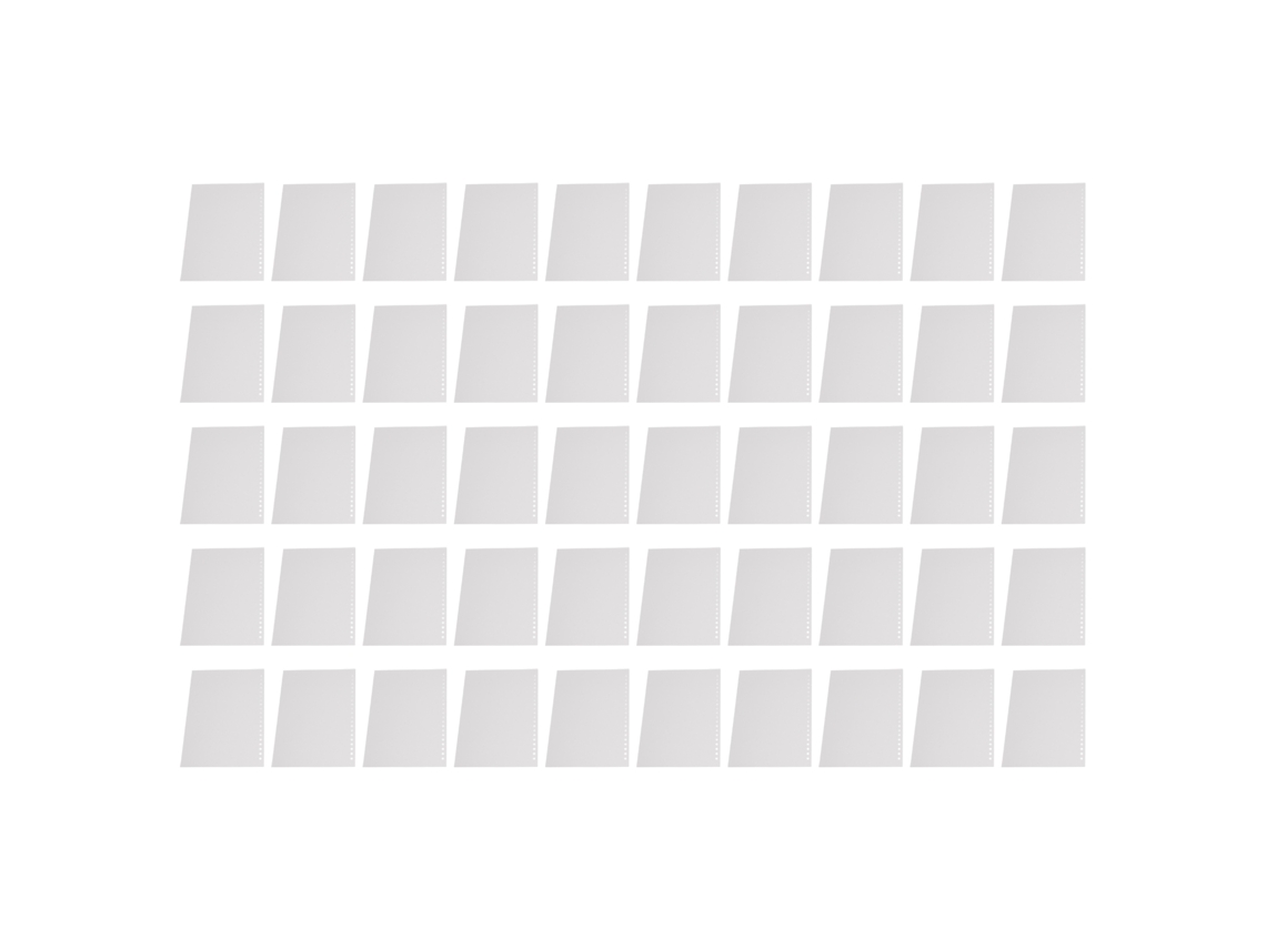 50 Capas De Hoja Protectora A5 20 Agujeros Pp Plástico Mate Para Presentación Blanca