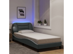Vidaxl Estrutura De Cama Com Led Sem Colchão Hvar 80x200 Cm Tecido