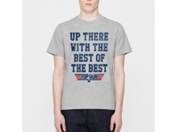 Rockinstone Top Gun Movie Best Of The Best Heather Gray Adult T-shirt Size:s