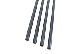 Conjunto De 4 Varetas Fibra Carbono Para Aeromodelismo, Com Acabamento Fosco E Diâmetros De 4mm, 5mm, 6mm, 7mm, 8mm E