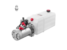Bomba Hidráulica de Simples Efeito 6 Galões 12 V Cc, para Caçamba Reboque com Vazão 3,4 L/min, Pressão Máxima Alívio 22 Mpa, Elevação Veículos