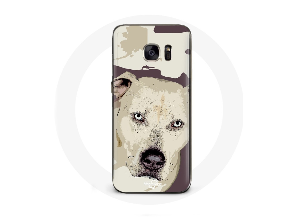 Capa para Samsung Galaxy S6Cachorro pitbull branco