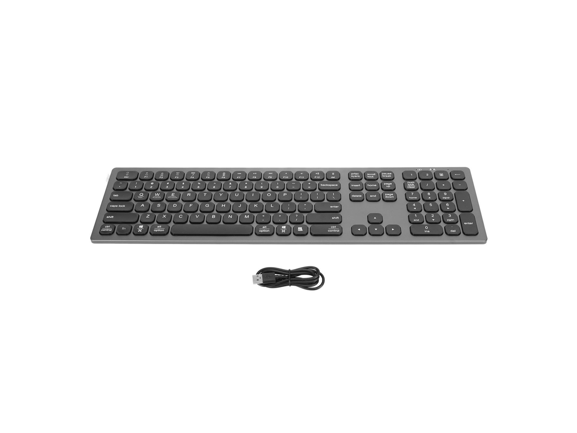 Teclado Bluetooth Com Teclado Numérico 110 Teclas Antiderrapante Para Os X Windows Android