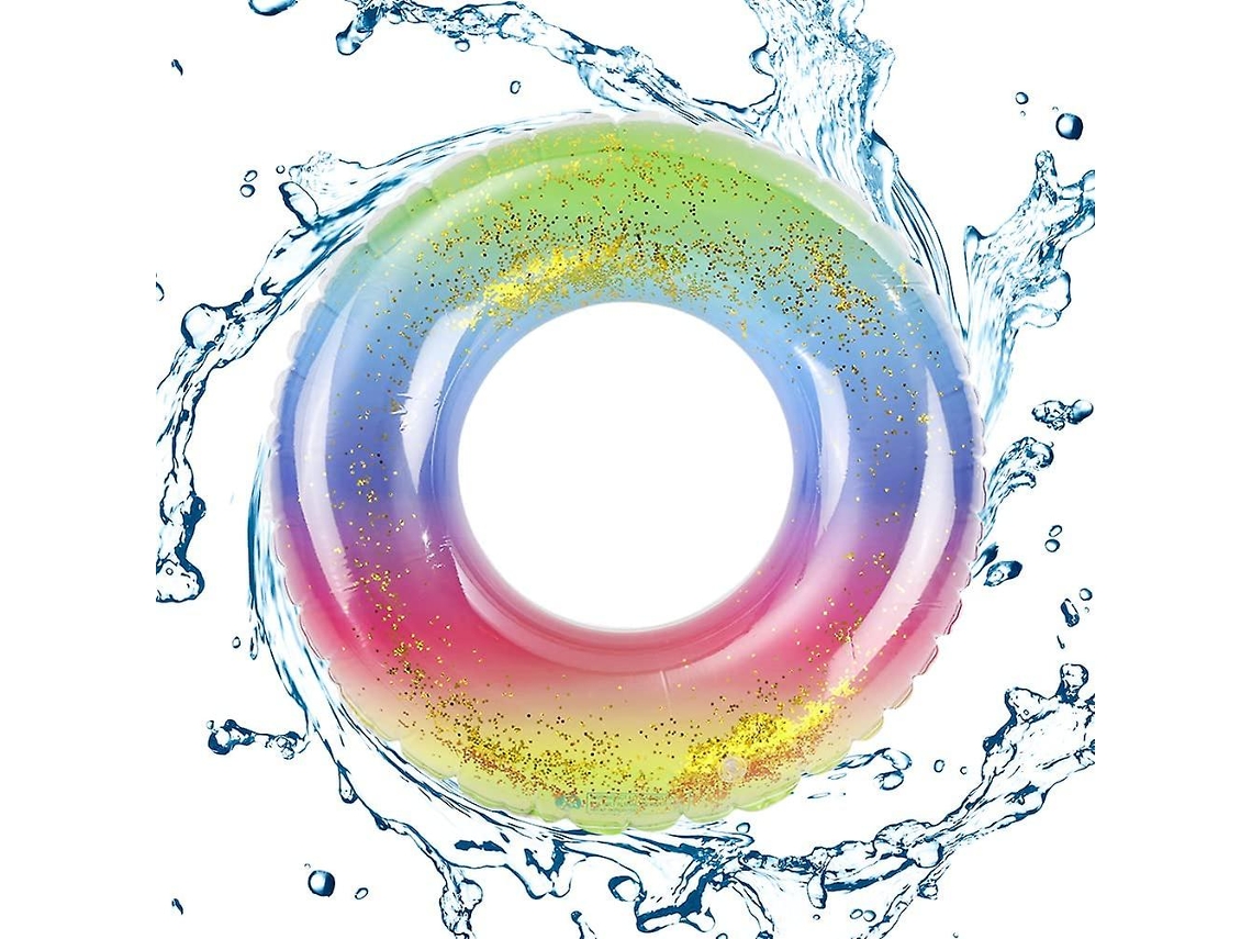 Boia De Natação Com Luzes Piscantes, Inflável Colorida Para Crianças, Praia Verão, Infantil Efeito Arco-íris -aquaforge