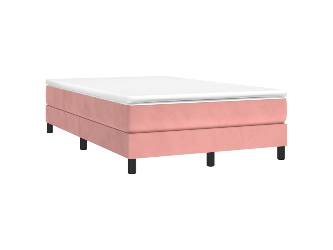 Cama Boxspring com Colchão 120x190 Cm Veludo Rosa MAISON EXCLUSIVE