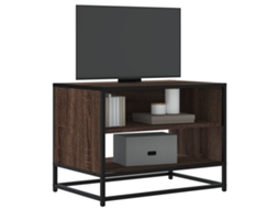 Vidaxl Móvel Tv 61x40x46 Cm Derivados Madeira/metal Carvalho Castanho
