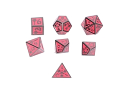 Ats set de 7 Dados Metálicos Poliedros com Números Claros para Jogos de Mesa Tipo2