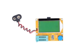 Testador de Transistores com Tela LCD Retroiluminada Módulo de Instrumento para Capacitância e Componentes Eletrônicos