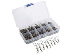 Conjunto 210 Rotativos Pesca Aço Inox com Fecho