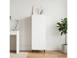 Vidaxl Buffet Branco Brilhante 34,5 X 33 X 92 Cm Derivados De Madeira
