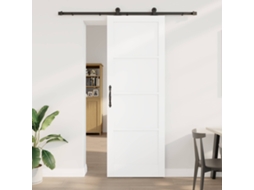 Vidaxl Porta Deslizante Branco E Preto 83 X 232 Cm