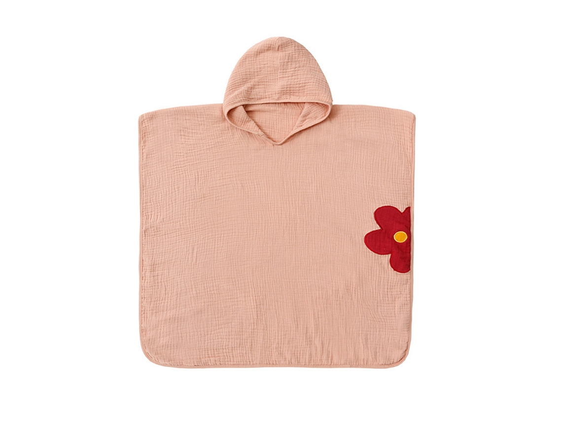 Toalha Capuz Bebê LAXISCREED 4 Camadas Algodão Rosa