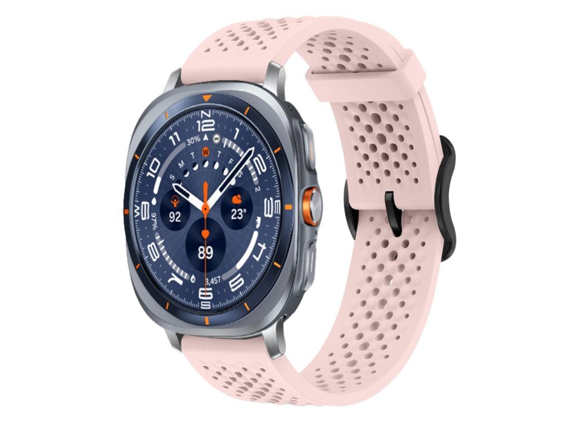 Bracelete Para Samsung Galaxy Watch Ultra - Silicone Respirável (47mm) - Rosa