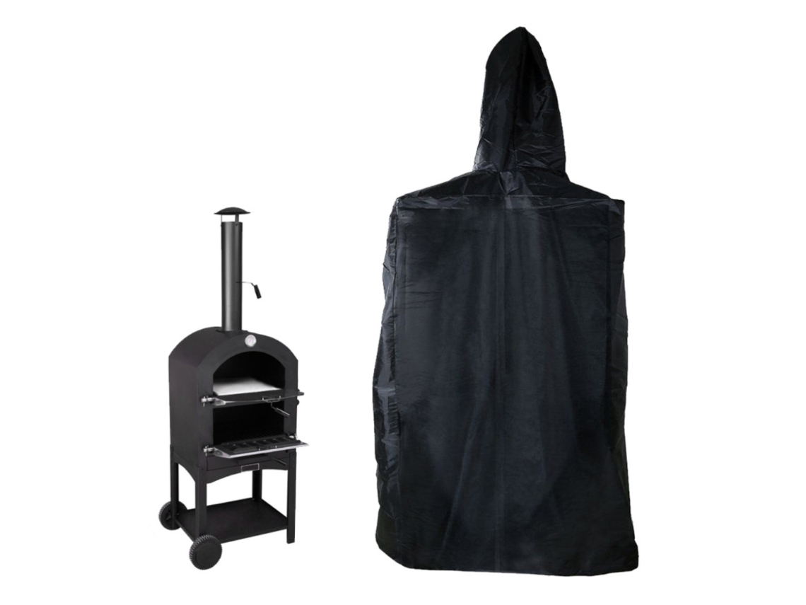Capa para forno de pizza externo com cordão – Impermeável e resistente ao piso – Tecido Oxford leve – 45 × 65 × 165 cm