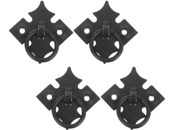 Homoyoyo Conjunto De 4-puxadores Antigos Para Cômoda, Estilo Vintage, Em Ferro Preto, Com Formato Redondo De Trevo