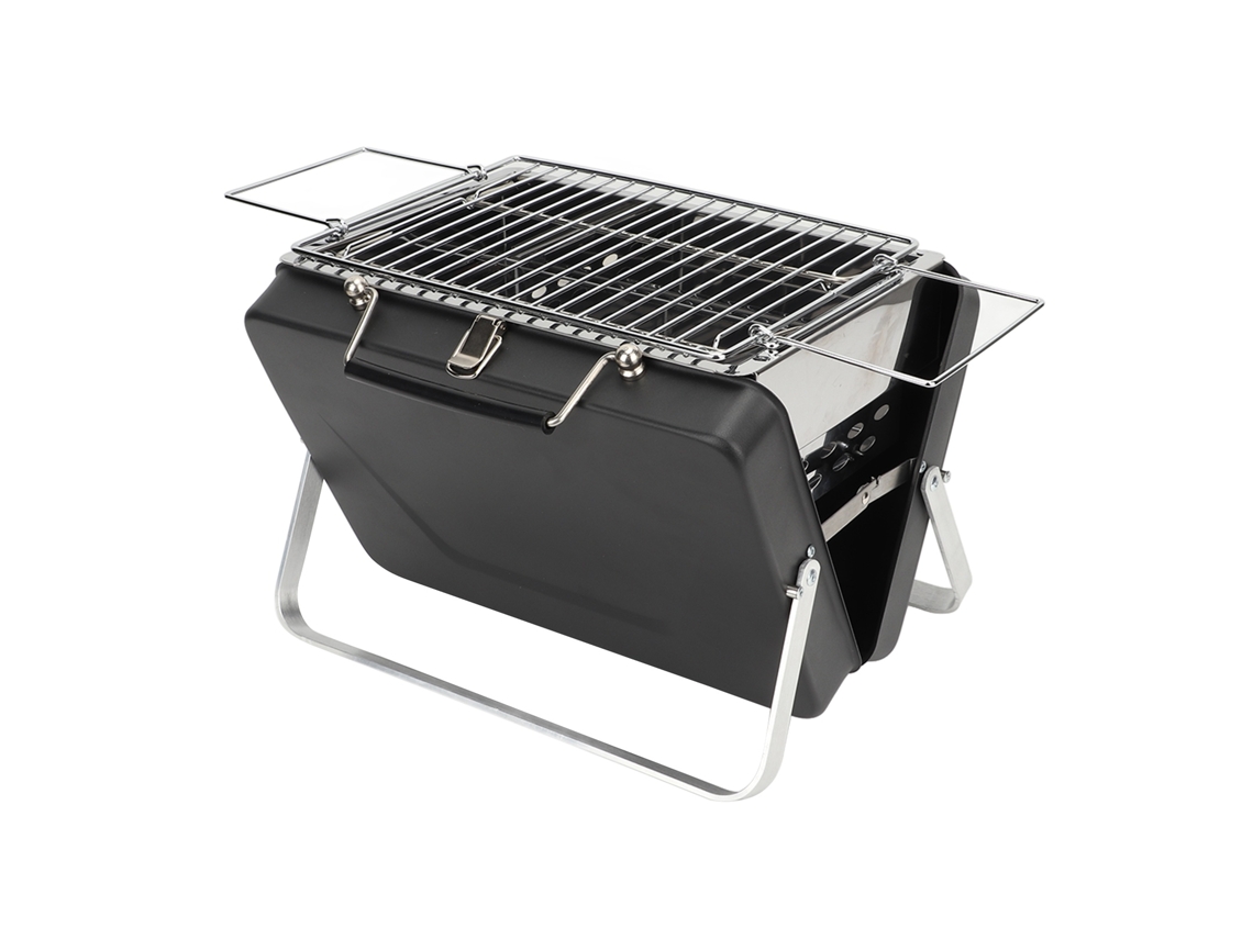 Churrasqueira Portátil de Carvão Pasta Folding Preta