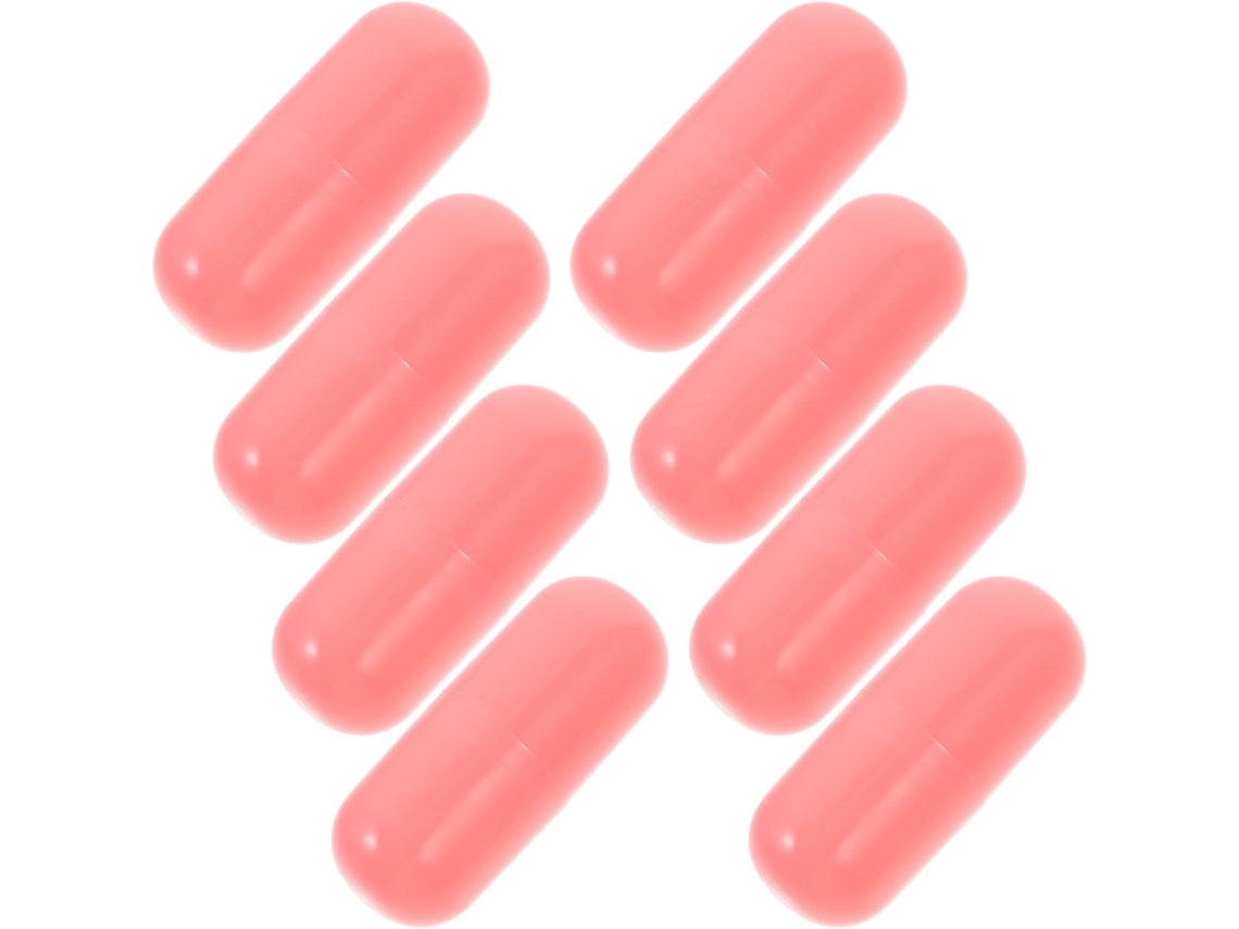 Conjunto De 8 Mini Batons Em Formato De Tubo Com Cápsulas De Plástico Pp