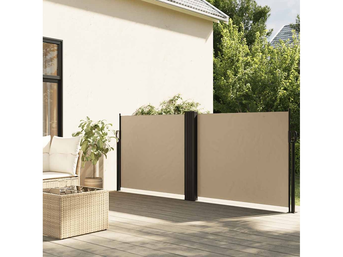 Vidaxl Toldo Lateral Retrátil 120x1000 Cm Bege