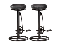 Bar Stool, Bar Stools Vidaxl Preto Couro (44 X 44 X 75 Cm)