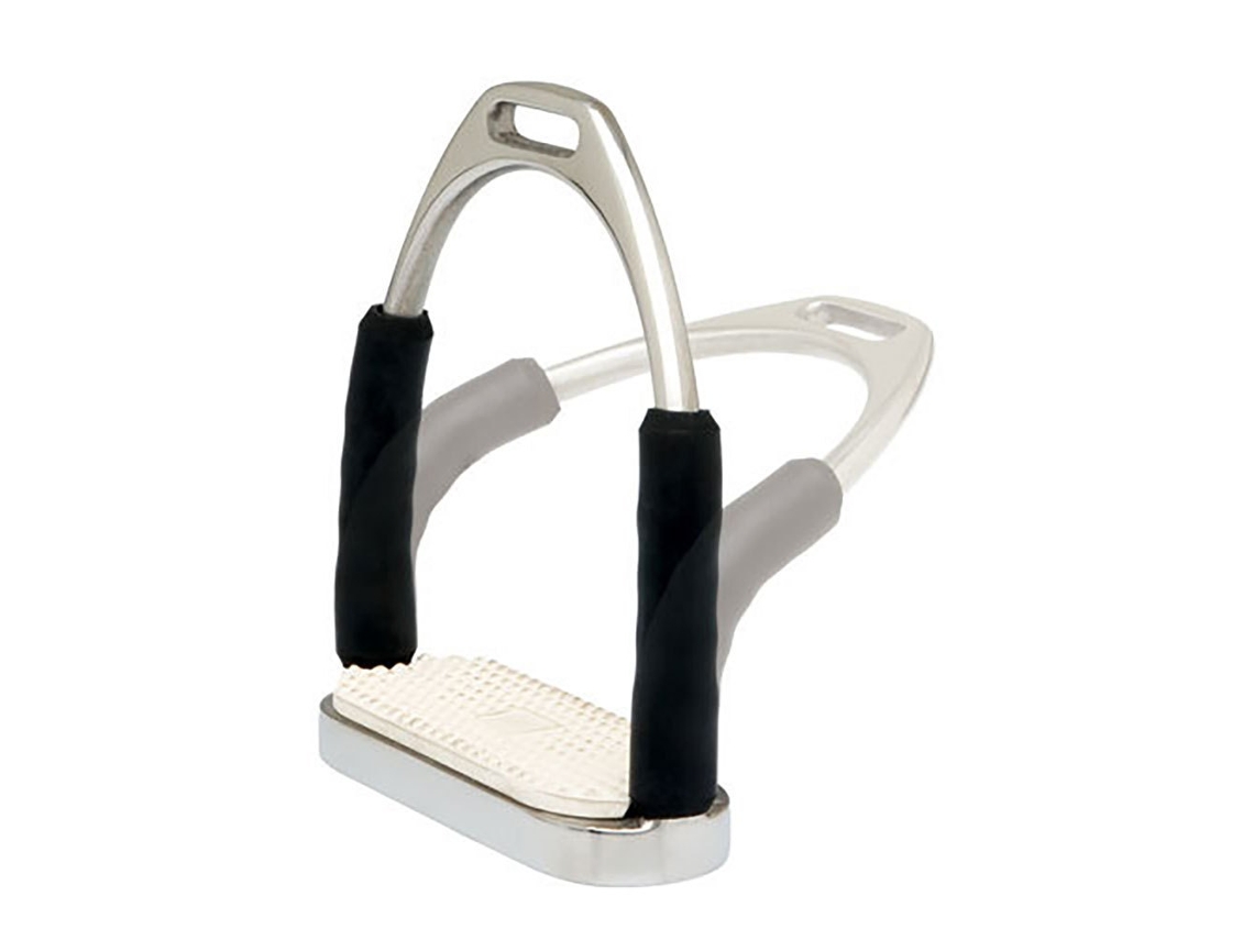 Estribos Ingleses Compactos Flexible Prateado 11 Cmsefton