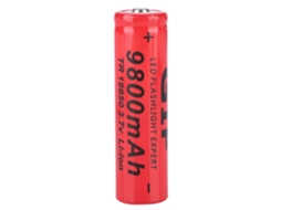 Bateria 18650 EOOCOO alta capacidade, vermelha, para lanternas