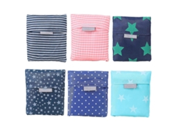 Conjunto De 6 Sacolas De Compras Com Alças, Reutilizáveis, Dobráveis, Laváveis, Em Poliéster Resistente, Ideais Para Viagens E Uso Geral (kaesi)