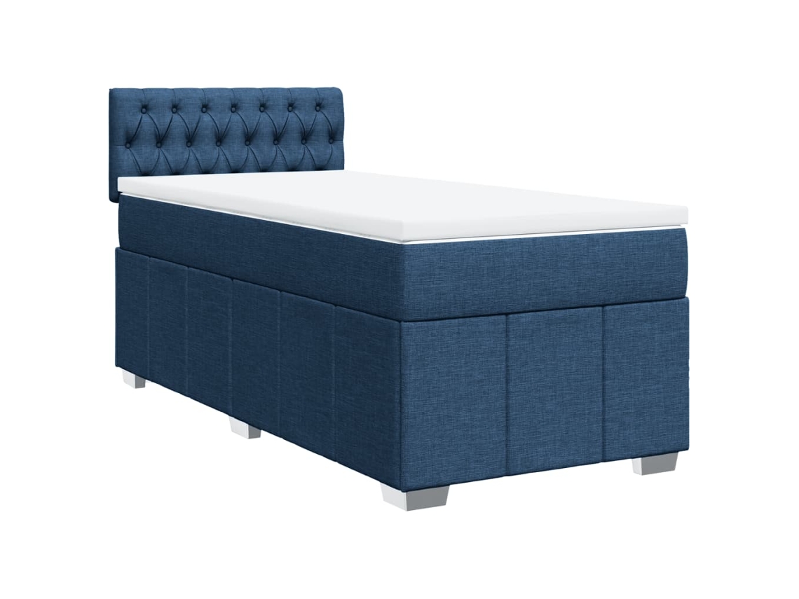 Box Spring Bed, Box Spring Beds Vidaxl Azul Tecido (90  X  200  Cm)