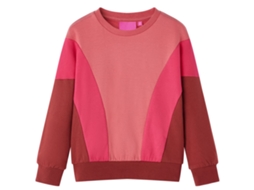 Sweatshirt Para Criança Blocos De Cores Rosa E Henna 116