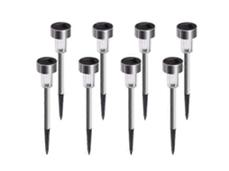 Luzes Solares De Jardim Leds Prateados Olysi Shop
