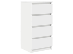 Vidaxl Aparador 37,5x35x76 Cm Derivados De Madeira Branco