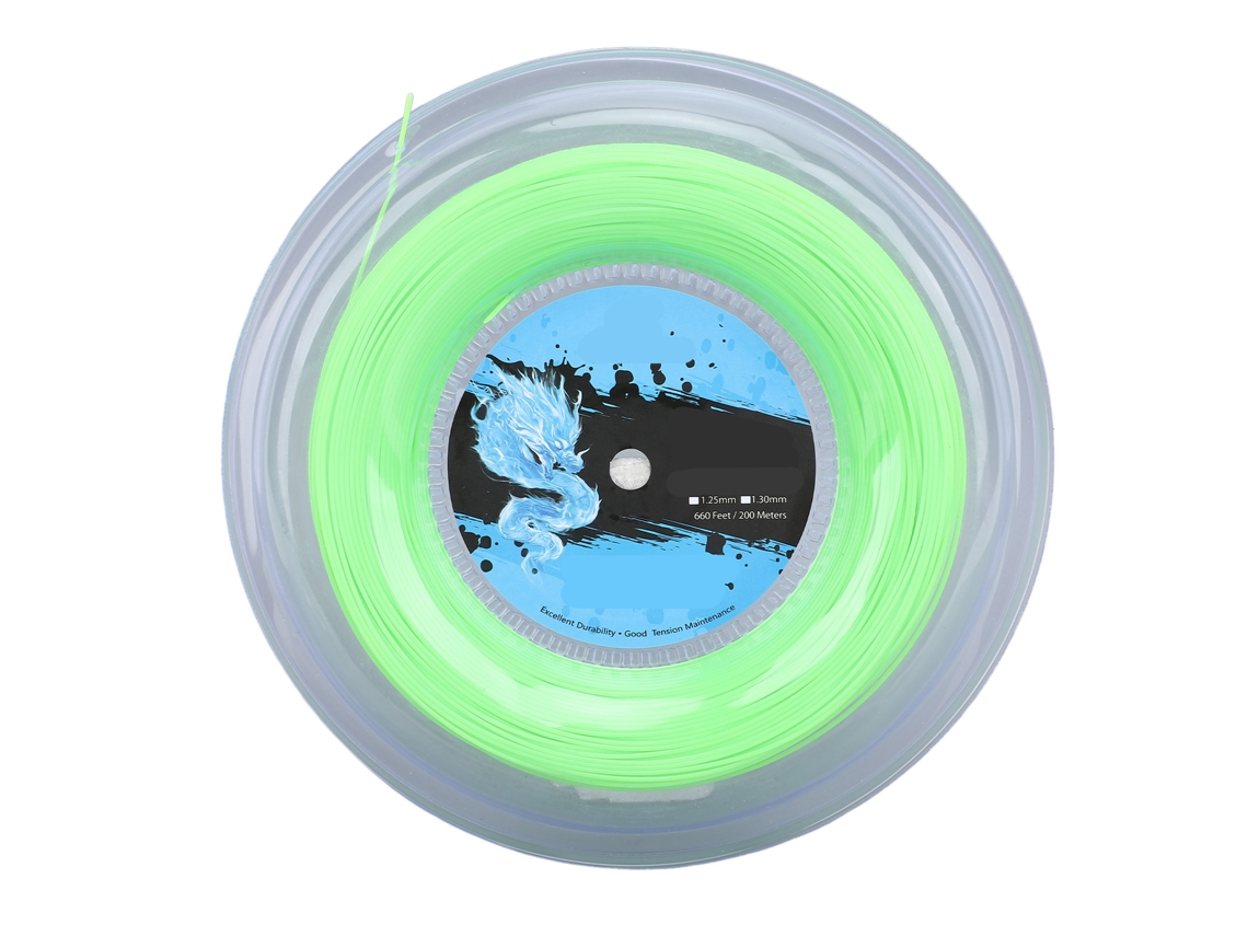 Vlrla-2026cuerda De Tênis De Poliéster Bobina 200m Para Treinamento Cor Verde Fluorescente Raquete Spin