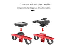 Adaptador de suporte para computador de bicicleta com suporte para guidão TT, preto, Slowmoose