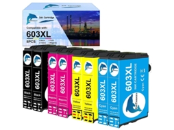 Cartuchos Compatíveis Com Epson 603 Xl 8 Peças Para Xp 2100 Xp 2105 Xp 2150 Xp 2155 Xp 3100 Xp 3105 Xp 3150 Xp 4100 Xp 4105 Xp 4150 Wf 2810 Wf 2820 Wf