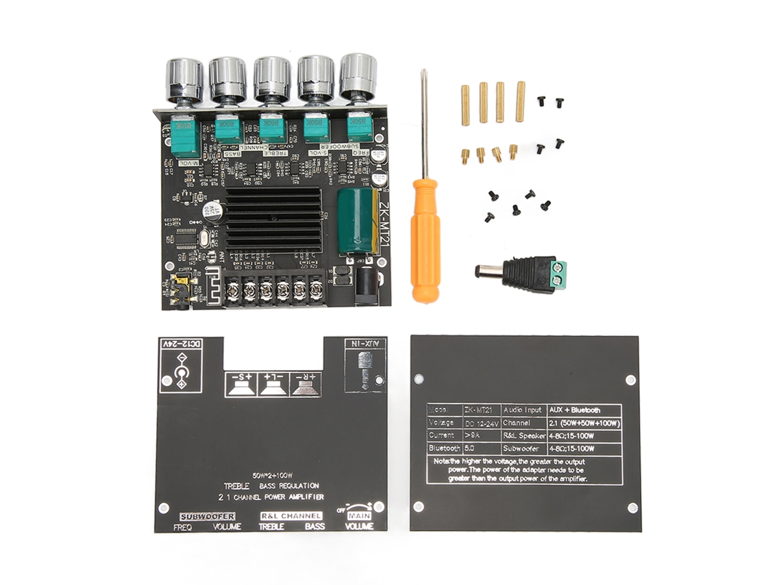 Aetheria módulo Amplificador de Potência Digital Bluetooth 5.0 2.1 Canal 50w 50w 100w Placa de Som