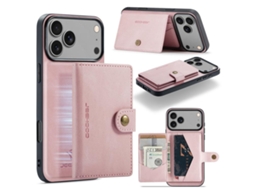 Capa Para Iphone 17 Pro Jeehood Retro Com Carteira Magnética Removível