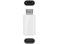 Cabo de Dados MICROCONNECT (Micro-B - USB-C - Branco)