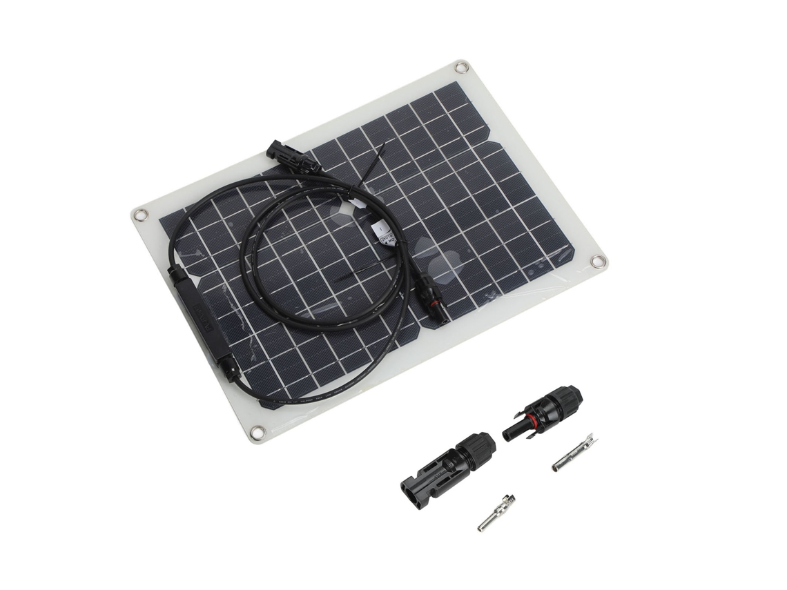 Painel solar monocristalino 15w 18v portátil com controlador 20a para carro, barco, trailer, caminhão S/MARCA