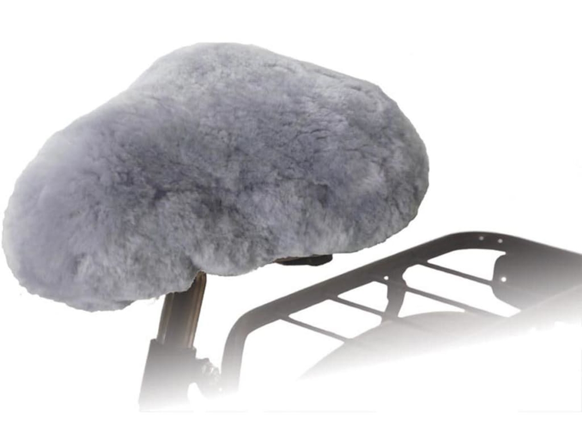 Willex Cobertura p/ selim de bicicleta pelo de carneiro cinzento 30135