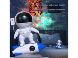 Nebulosa Novo Foguete Astronauta Céu Estrelado Projetor Bluetooth App Controle Alto-falante De Ruído Branco Atmosfera Rgb Luz Noturna Branc Gusshious