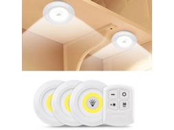 Refletor Led, 3 Unidades, Comando Remoto, Para Destaque Em Teto, Jardim, Fachada Ou Áreas Exteriores