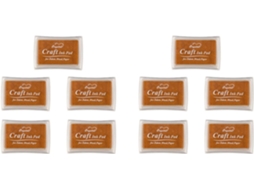 Carimbo 10x para Cartões com Manuais Pré tintados, Cor Bronze SFUSHOS
