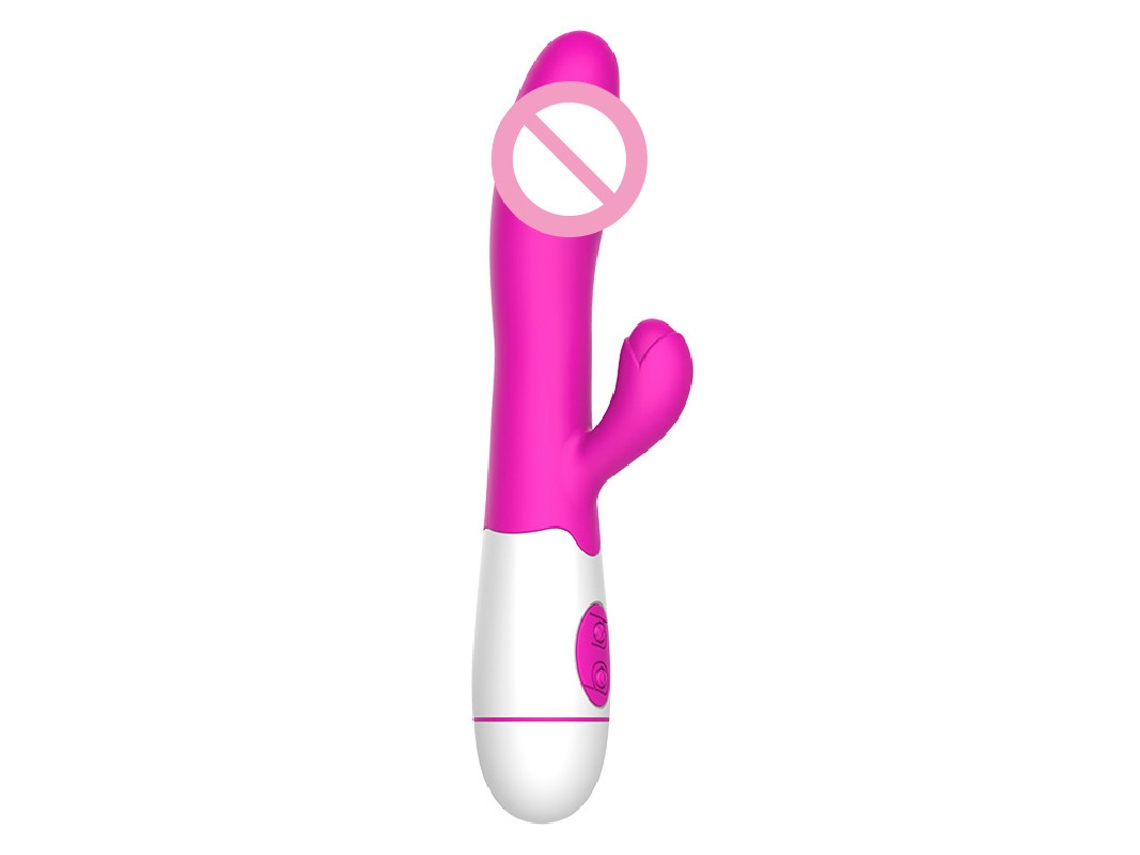 Vibrador Para Mulher 30 Modos Silicone Recarregável Impermeável Vermelho Rosa
