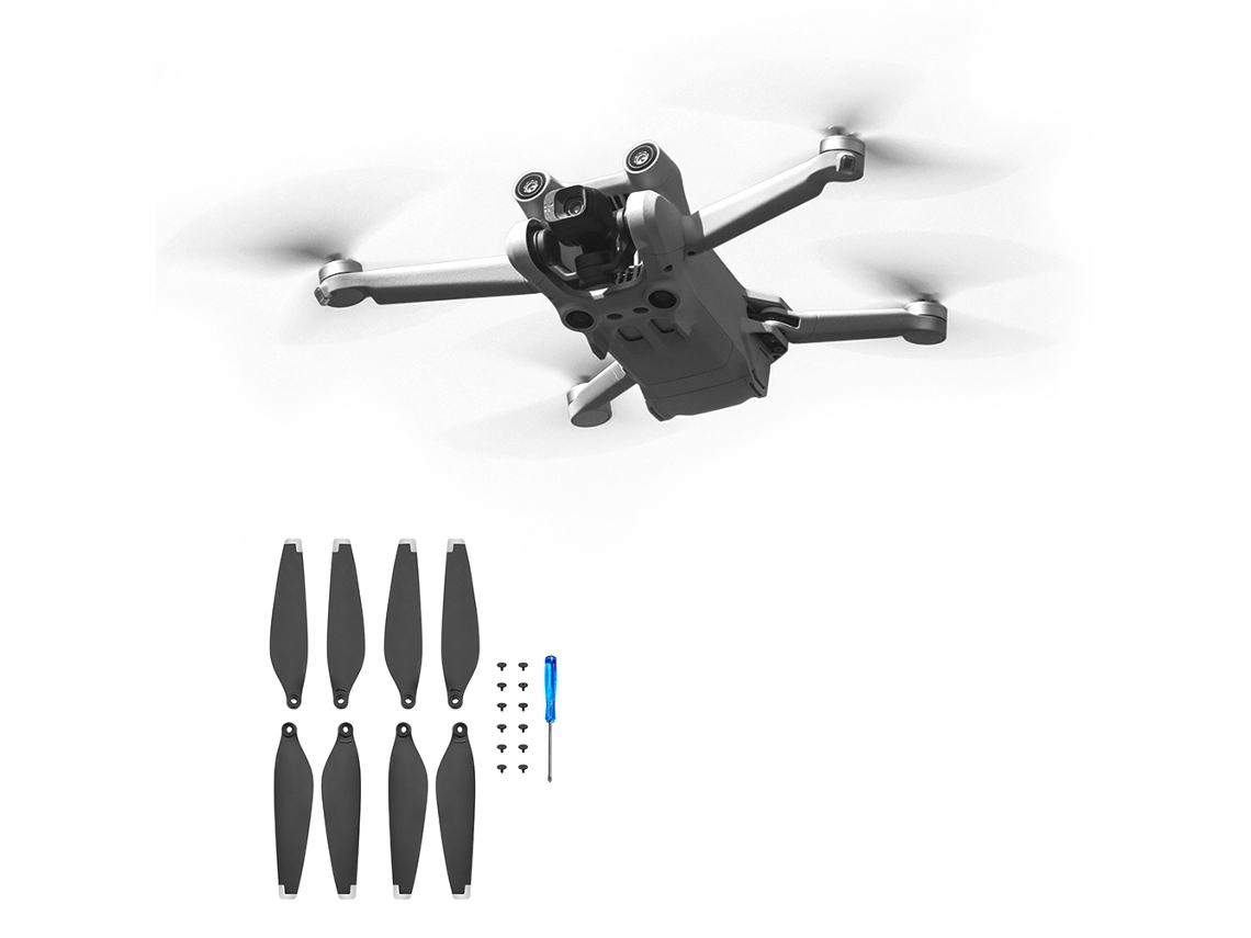 Primerox hélices Silenciosas para Mini 3 Pro Drone com Parafusos e Destornador 2 Pares