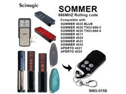 Controle Remoto De Substituição Para Sommer Aperto 4025v000/ 4020 4026 4011 4025 4031 4035 4021 Apert, Novo