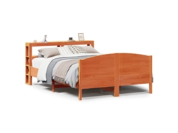 Bed Frame, Bed Frames Vidaxl Marrom Madeira De Pinho (140 X 200 Cm)