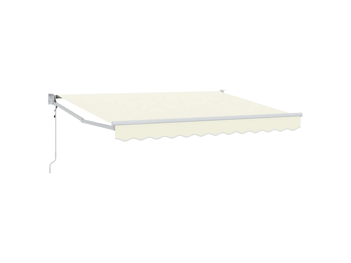 Conjunto 1 Toldo Retrátil Vidaxl Creme Poliéster (2,5 X 2 M)