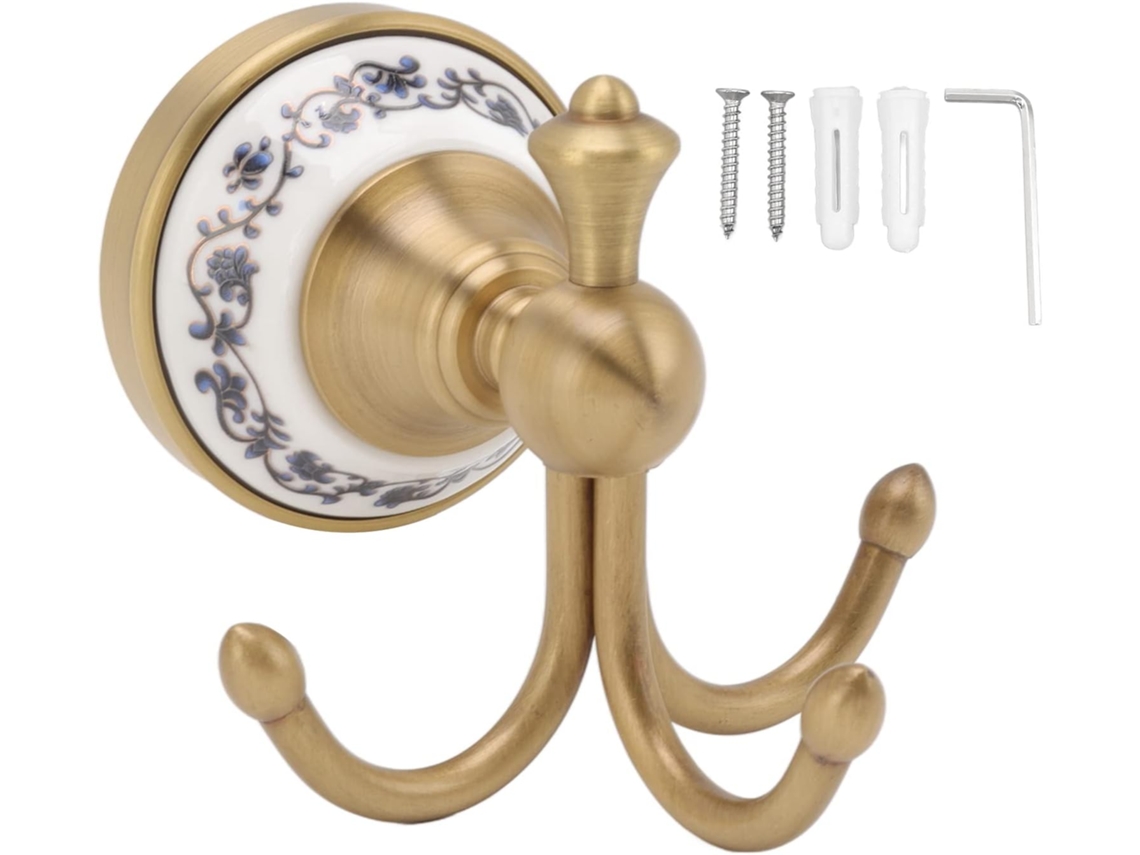 Cabide De Parede Elegante E Decorativo Para Casacos Roupões, Com