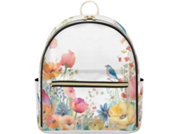Mochila Tropicallife em couro com estampa floral e Passaic para mulheres, impermeável.
